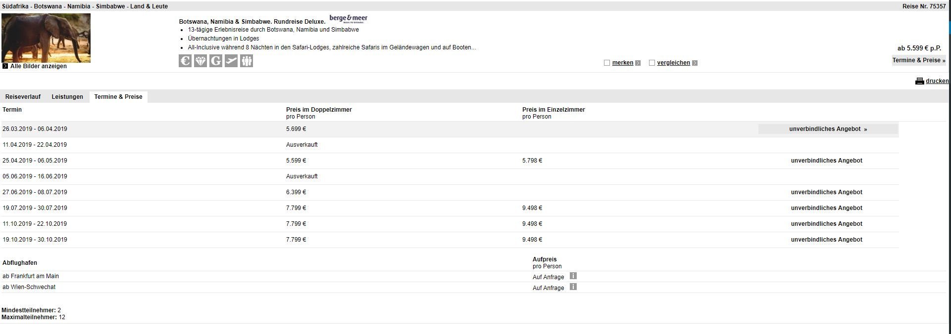 afrika-rundreise Golf von Neapel, ab 5.599 €- 13-tägige Deluxe Erlebnisreise durch Botswana, Namibia und Simbabwe inkl. Übernachtungen in Safari Lodges, Safaris im Geländewagen und auf Booten, All-Inclusive Verpflegung und Flügen