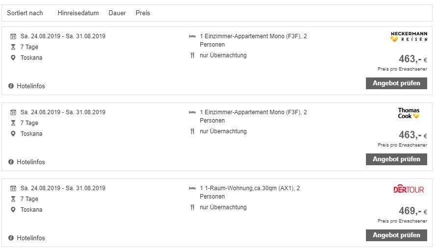 Residence Continental Resort, ab 133 &euro; – 7 Tage Toskana direkt am Meer im 4* Residence Continental Resort