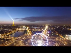 drone DJI Phantom 3 , Paris by night