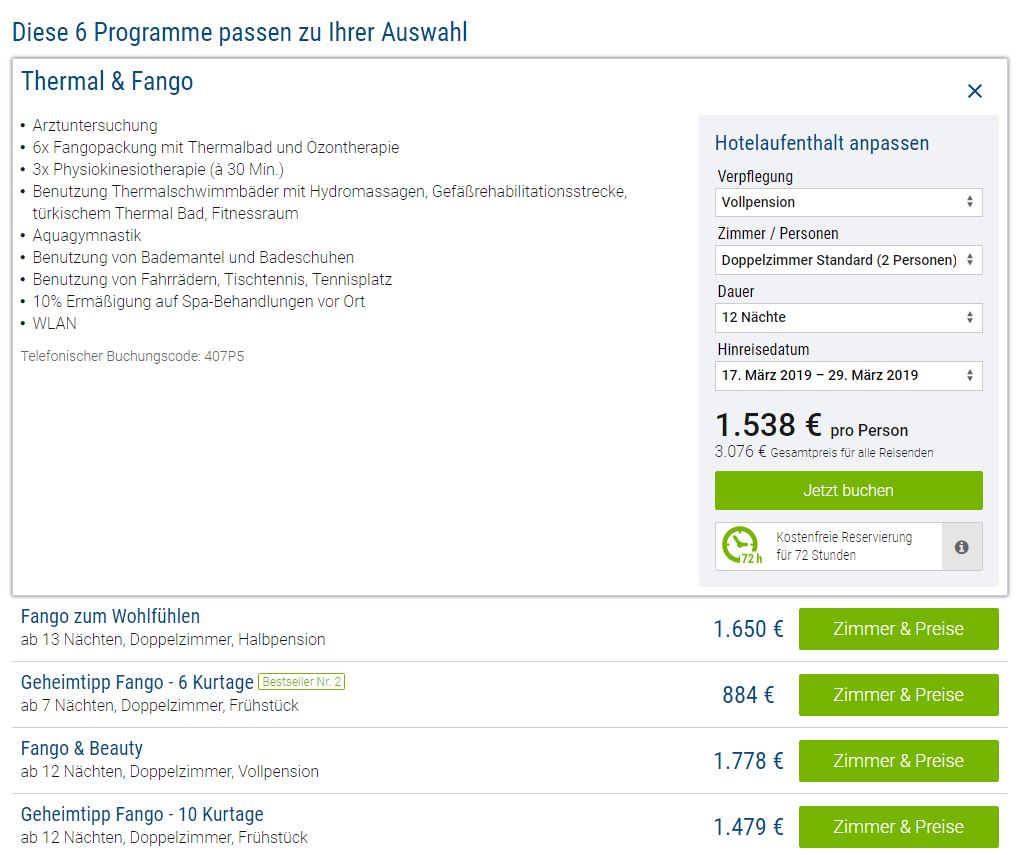 bellavista-fit-fango-angebot Hotel Terme Bellavista Resort, ab 1527 € – 13 Tage Fango & Thermalurlaub in Montegrotto Terme im 4* Hotel Terme Bellavista Resort & Spa inkl. Vollpension, Fangopackung mit Thermalbad und Ozontherapie, Physiokinesiotherapie, Benutzung Thermalschwimmbäder & Aquagymnastik