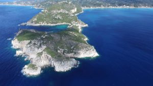 Afionas Agios Georgios North Corfu  by drone 4K