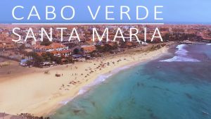 Cabo Verde, Sal, Santa Maria beach by drone