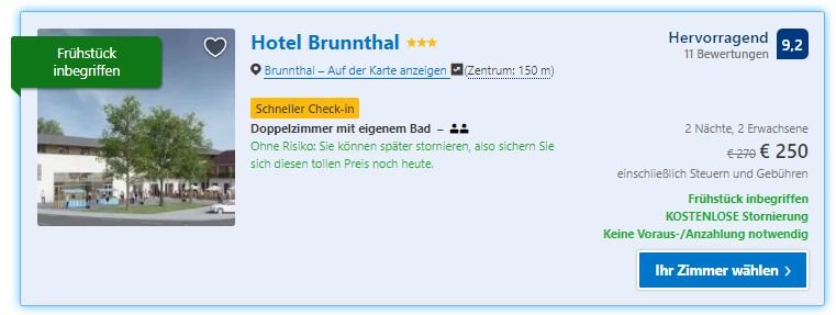 Hotel Brunnthal, ab 125 &euro; – 3 Tage Oktoberfest in M&uuml;nchen im neuen 3* Hotel Brunnthal ( Neuer&ouml;ffnung 2019 ) inkl. Fr&uuml;hst&uuml;ck