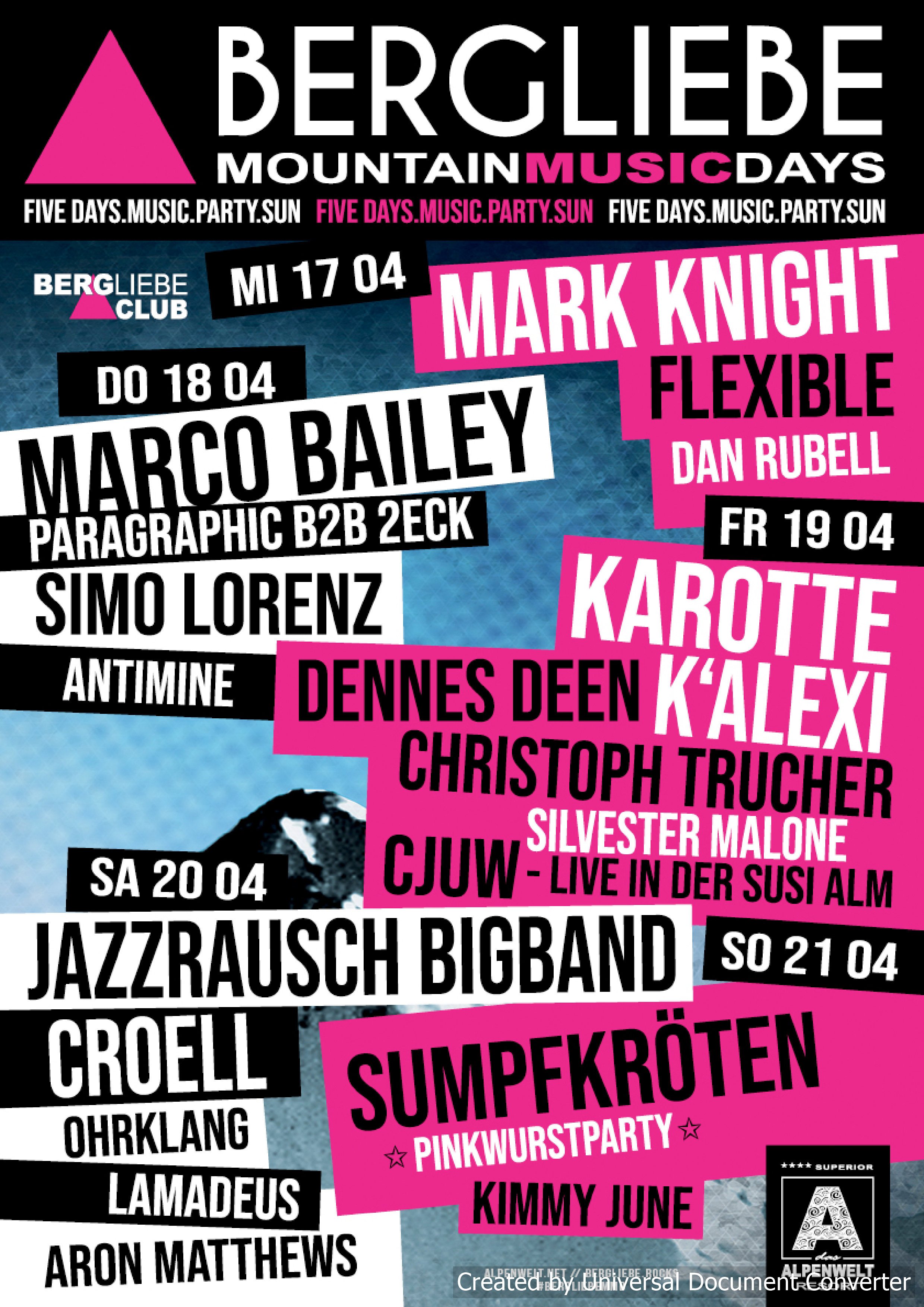 Mountain Music Days 2019, Ausnahmezustand in K&ouml;nigsleiten : Die Mountain Music Days 2019