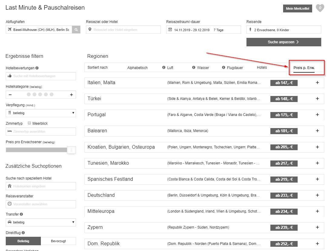 Reisebudget, Tutorial : Welche Reise L&auml;nder kann ich mit einem bestimmten Reisebudget bereisen ?