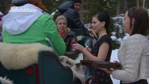 Carriage ride, curling and torch lit walk in the Habachkause