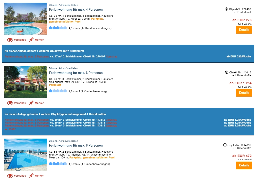 ferienwohnung-bibione Ferienwohnungen in Bibione, ab 21 € / Woche – Ferienhäuser & Ferienwohnungen in Bibione / italienische Adria online buchen