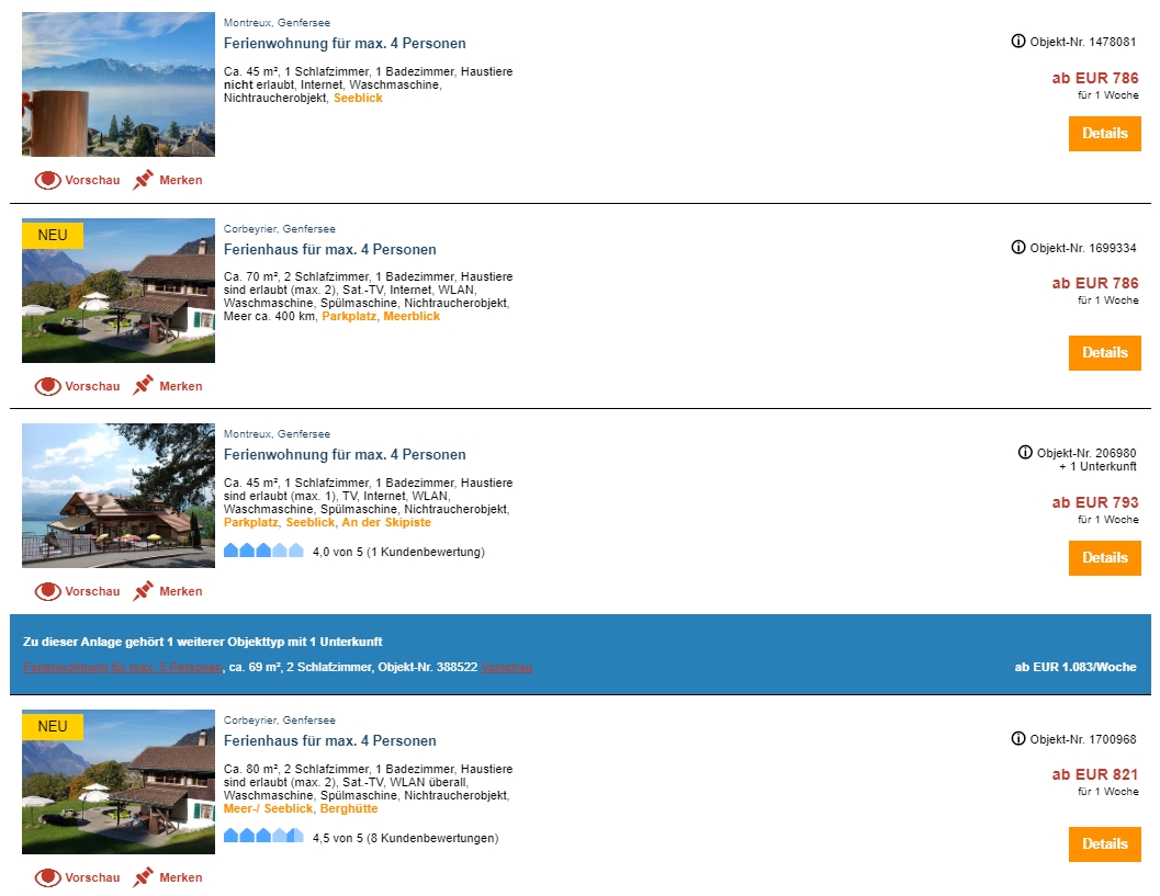 ferienwohnungen-genfersee Ferienwohnungen am Genfersee, ab 85 € / Woche – Ferienhäuser & Ferienwohnungen am Genfersee / Schweiz online buchen