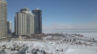 Chicago Millennium Park Kälte, Mittleren Westen der USA erstarrt vor Kälte