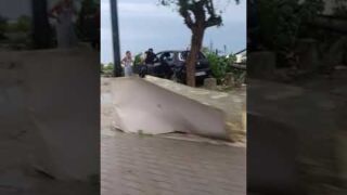 Numana colpita da maltempo Unwetter Adria, Heftige Unwetter wüten entlang der Adriaküste