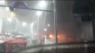 Scary downburst in Nea Kalikratia, Chalkidiki, Greece - July 10, 2019 Unwetter Chalkidiki, Heftige Unwetter wüten über der griechischen Halbinsel Chalkidiki – 6 Tote